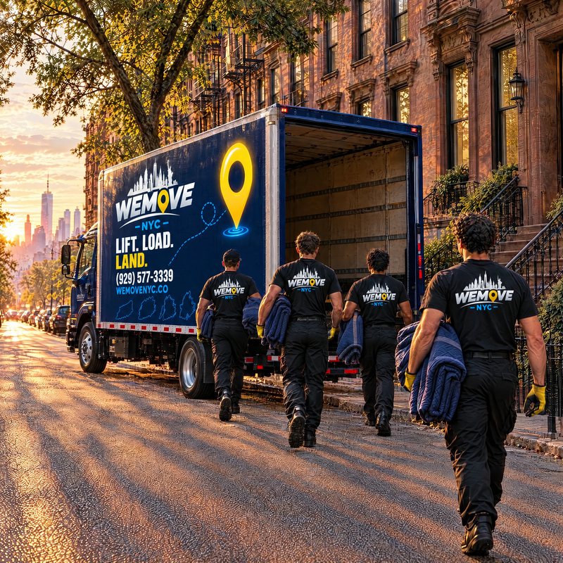 The crew heading to the truck at sunrise